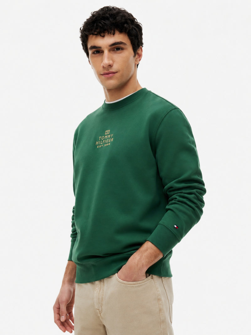 Regular Fit Embroidered Interlock Pullover