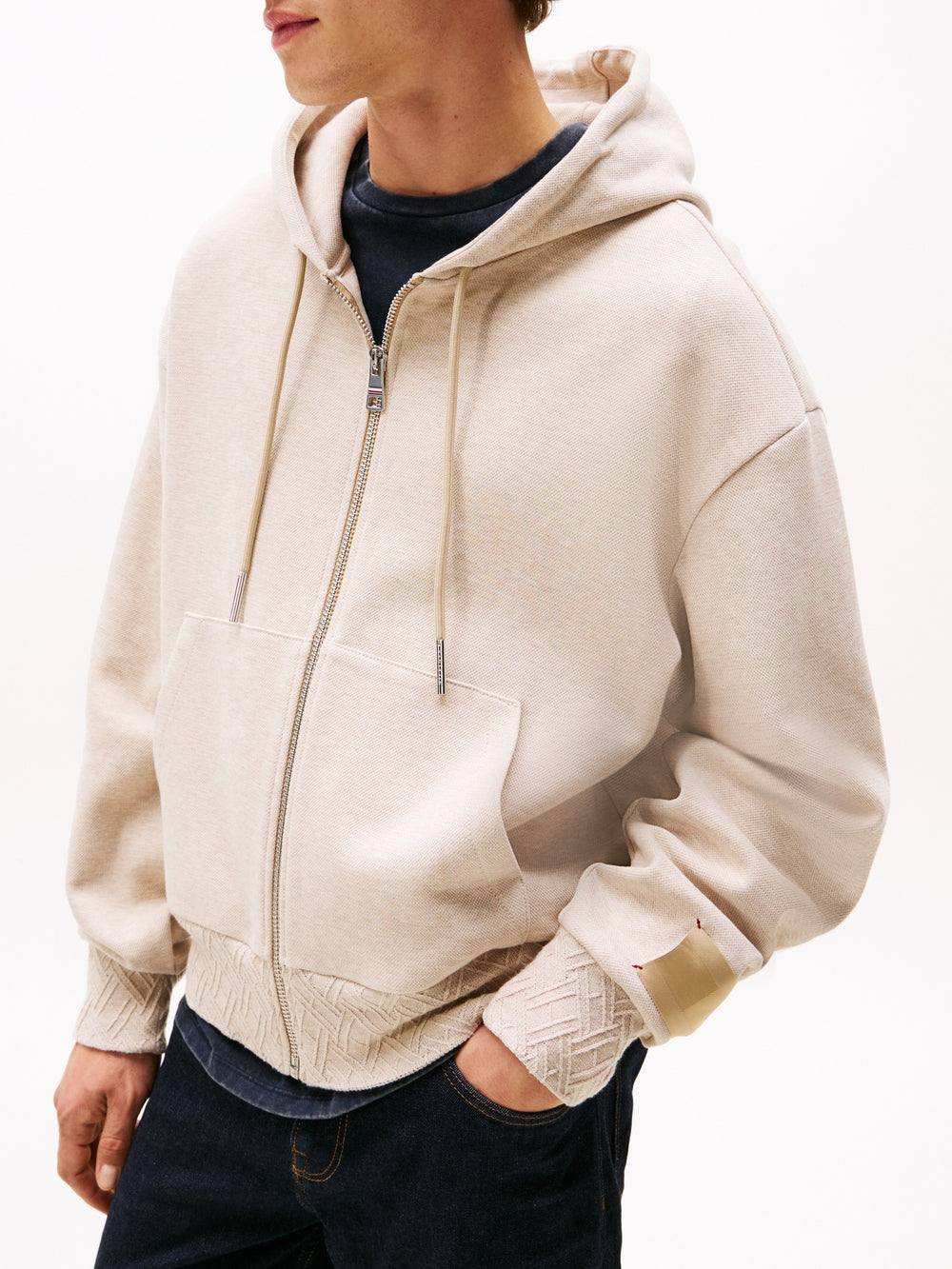 Relaxed Fit Zip Thru Hoodie