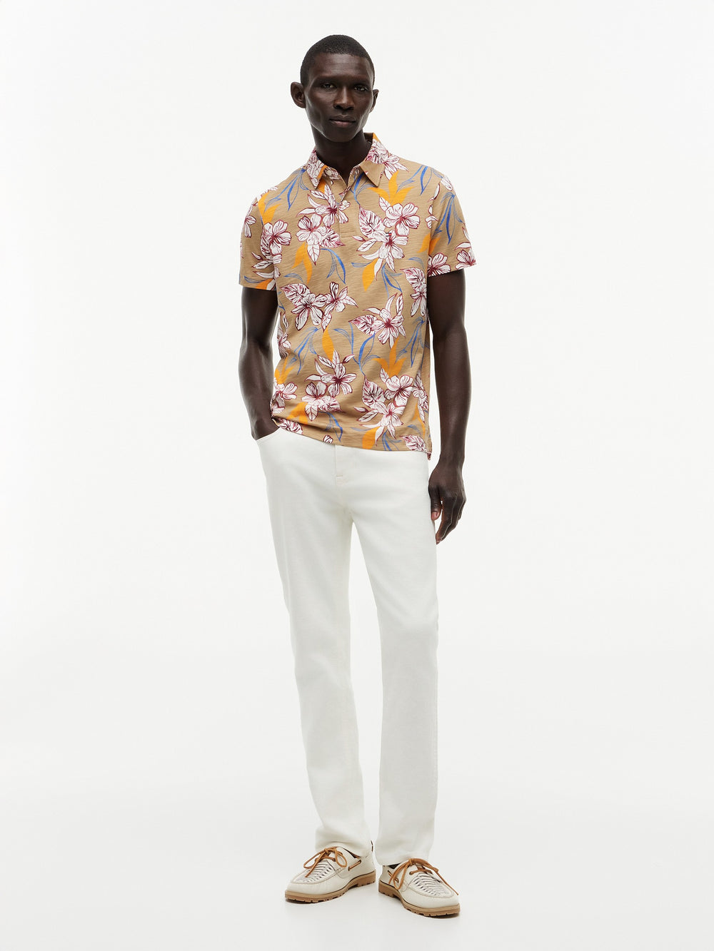 Regular Fit Floral Printed Polo