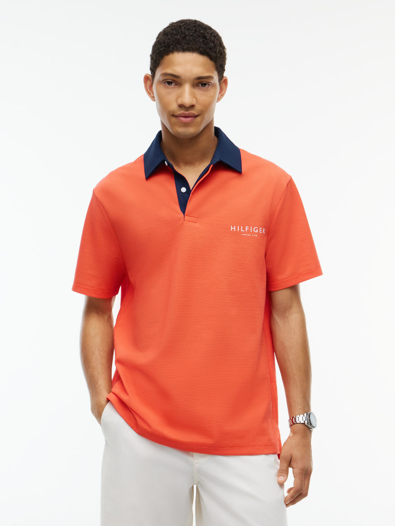 Contrast Collar Rugby Polo