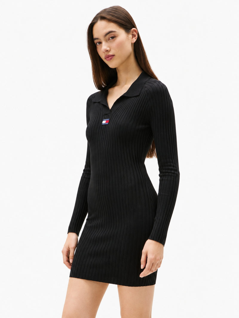 Full Sleeve Solid Sweater Bodycon Dress