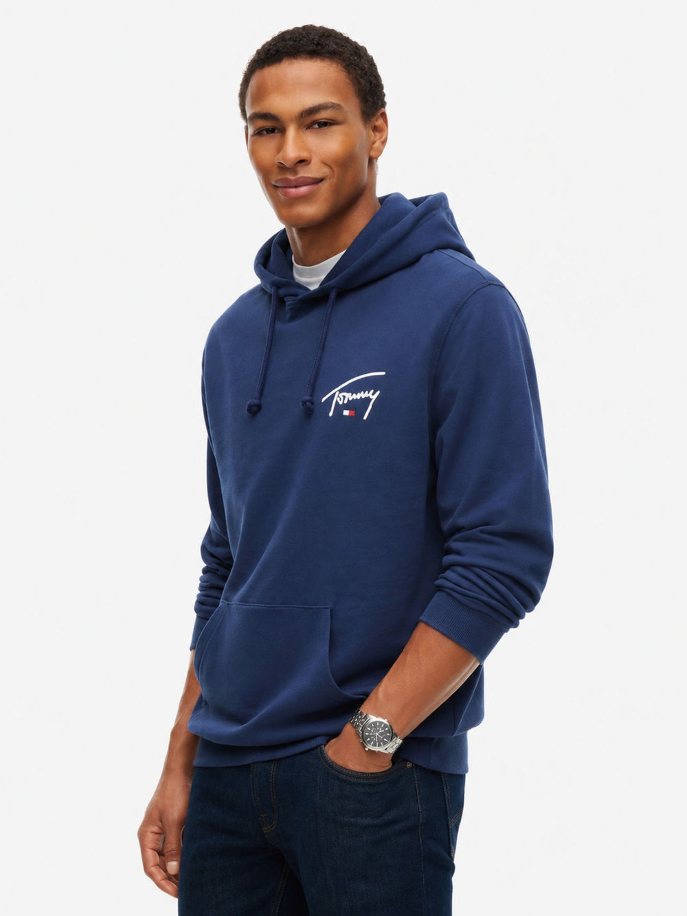 Regular Fit Suede Terry Hooded Sweatshirt