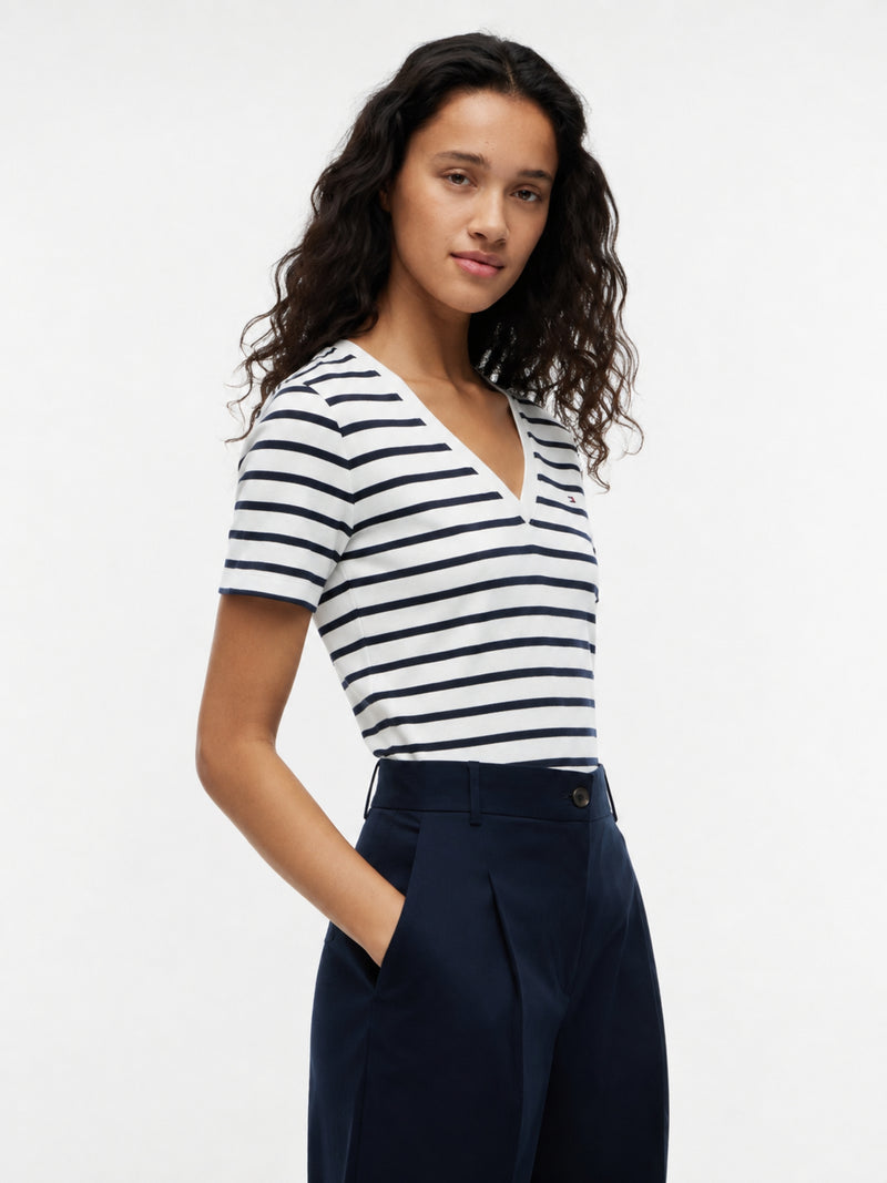 Stripe Slim Fit Half Sleeve Cody T-Shirt