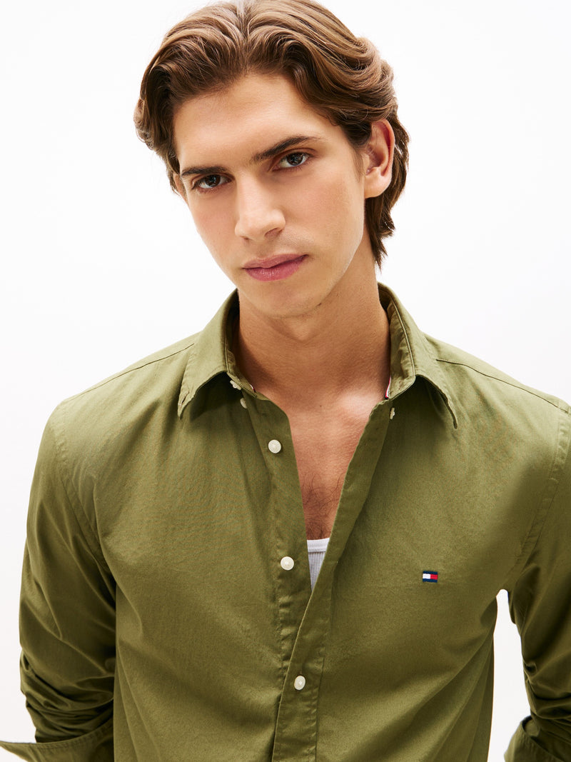 Regular Fit Solid Poplin Shirt