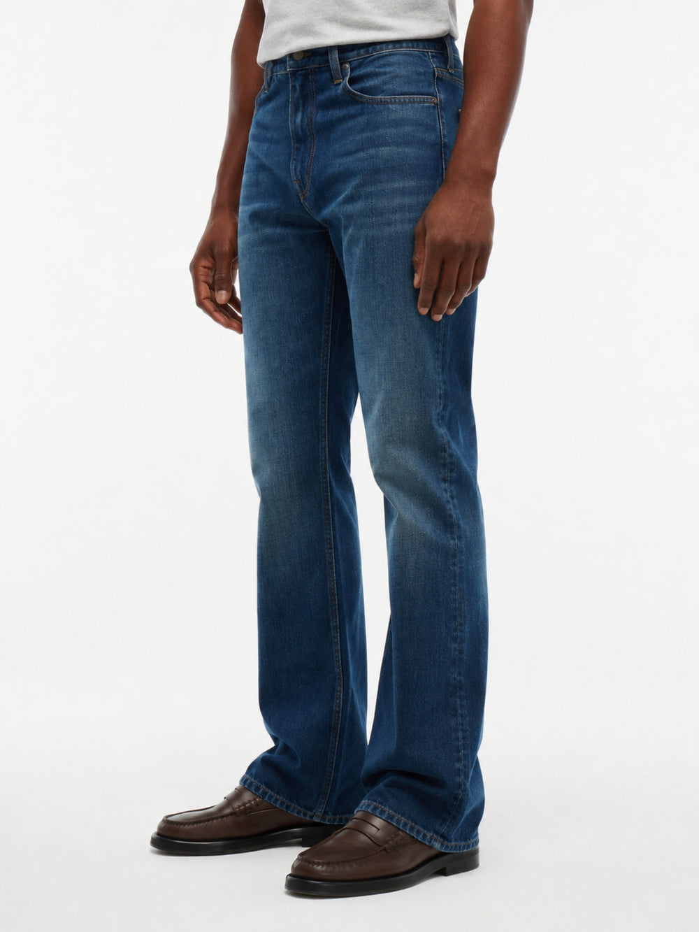 Men Warren Bootcut Boot Cut Dark Wash Jeans