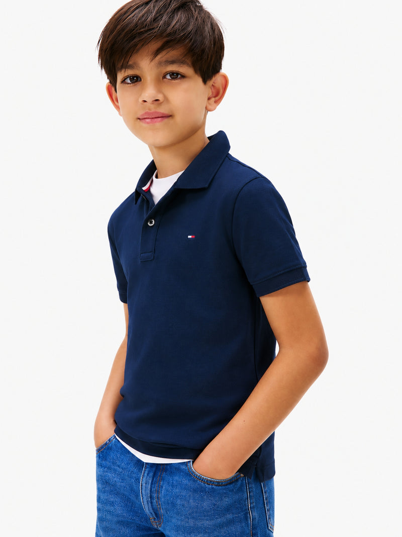 Kids Solid Interlock Polo