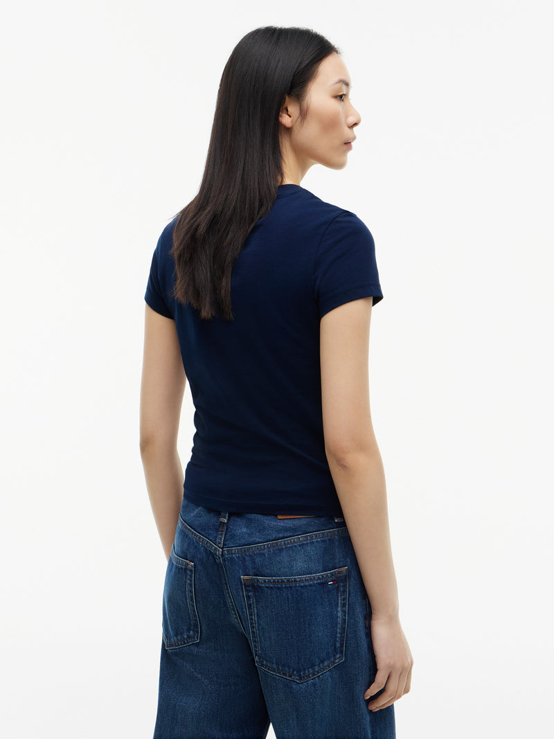 Solid Slim Fit Half Sleeve Cotton Jersey T-Shirt