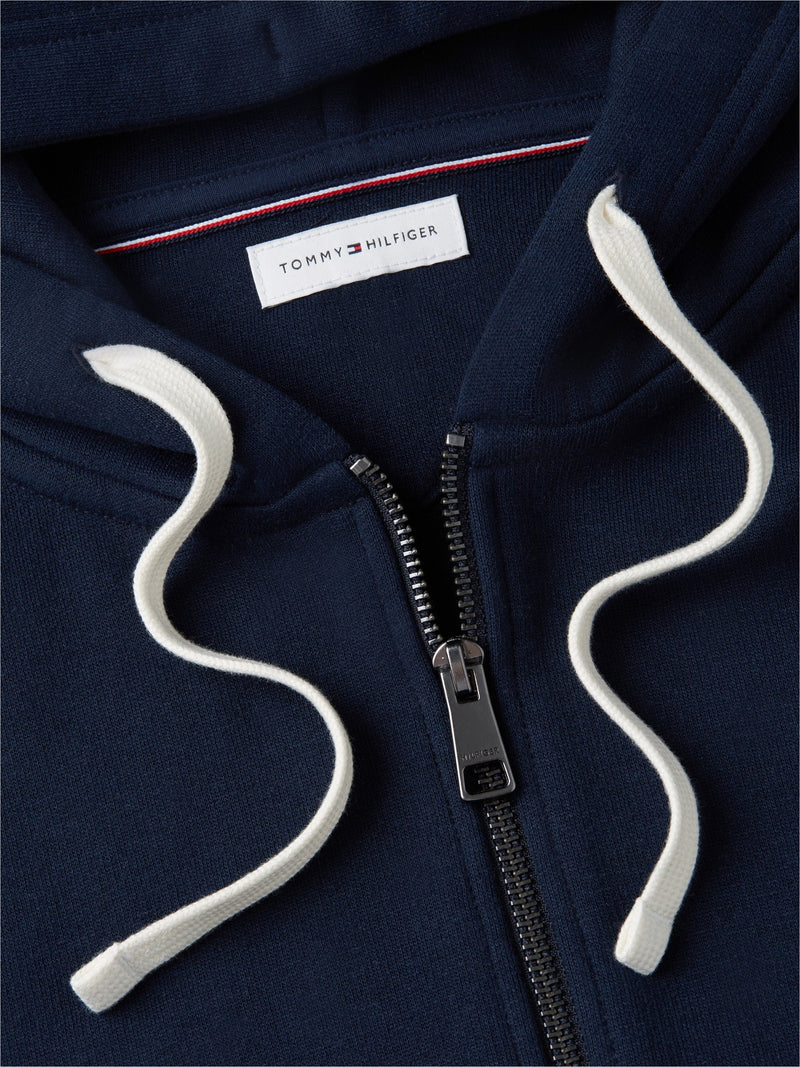 Zip Thru Solid Fleece Hoodie