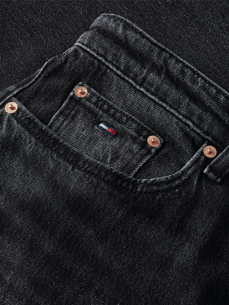 Men Ryan Bootcut Slim Bootcut Washed Black Jeans