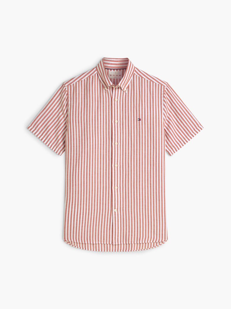 Regular Fit Stripe Ctn Linen Shirt