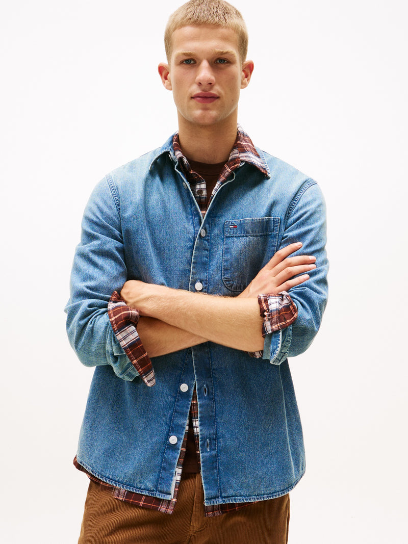 Regular Fit Washed Denim Shirt