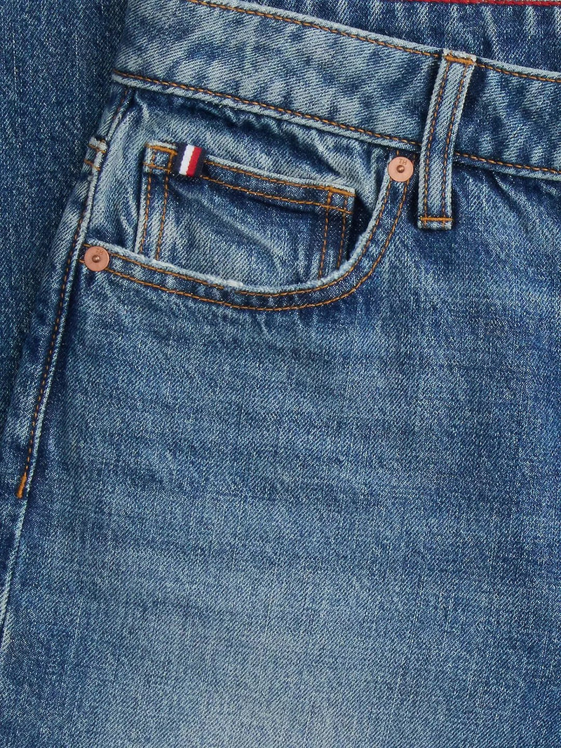 Women Mid Rise Mid Wash Wide Jeans