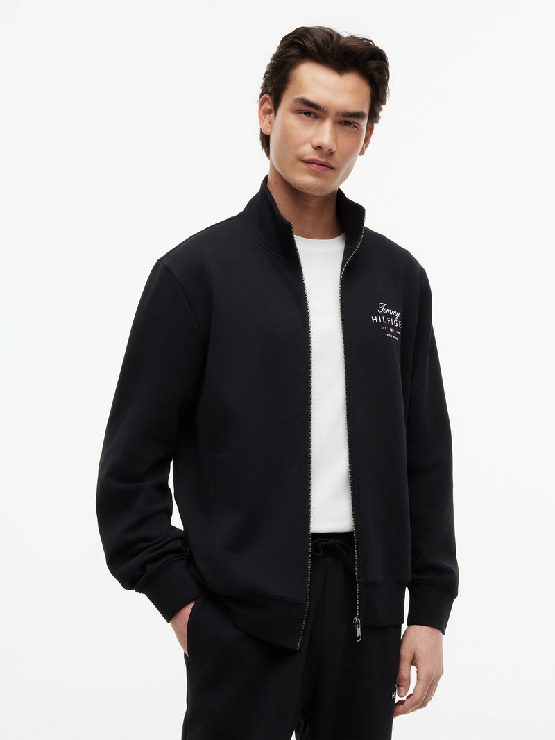 Zip Thru Terry Pullover