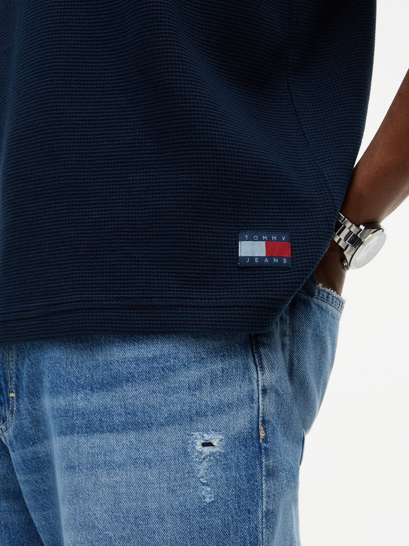 Regular Fit Waffle Polo