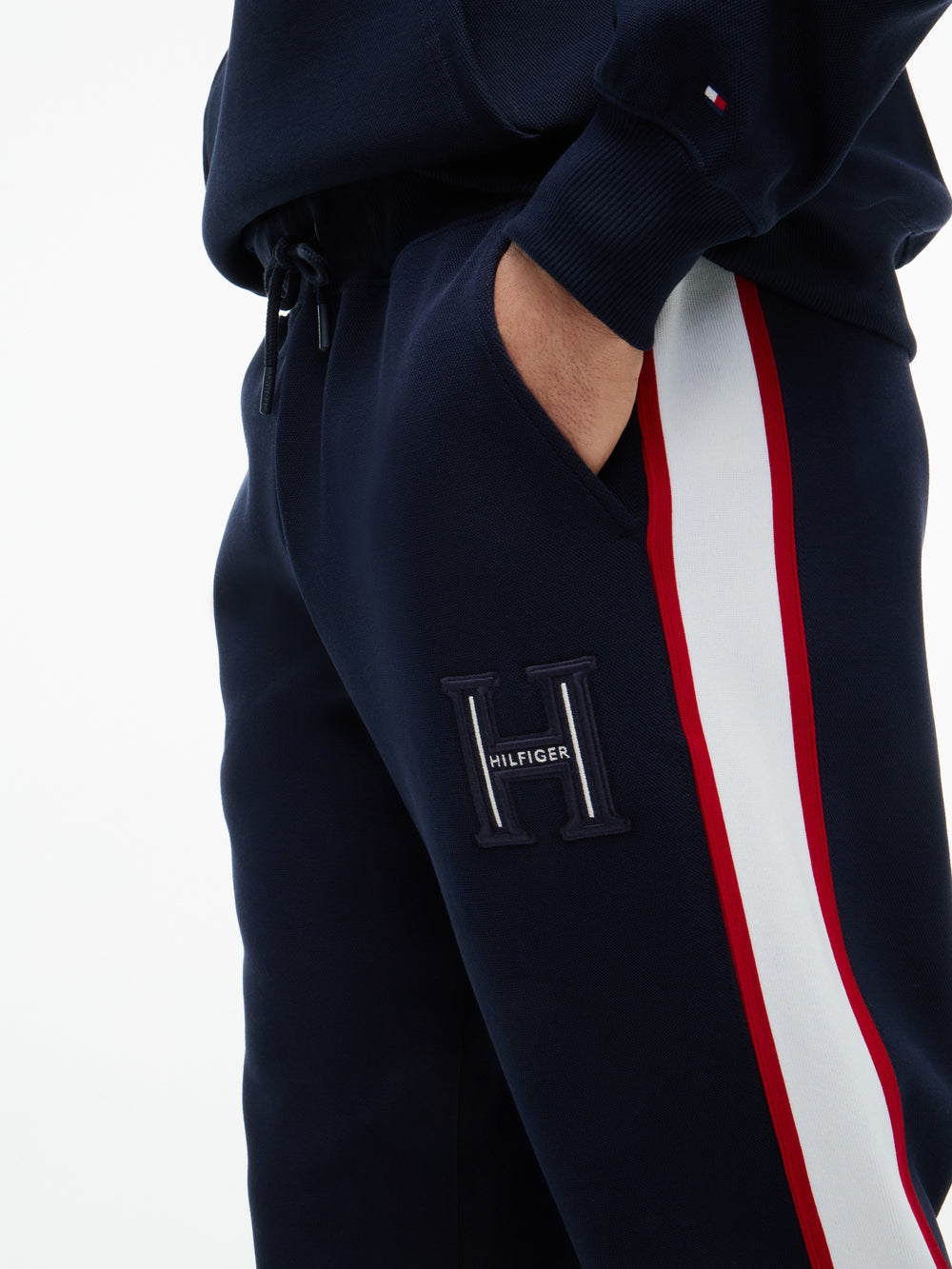 Regular Fit Solid Badge Track Pant