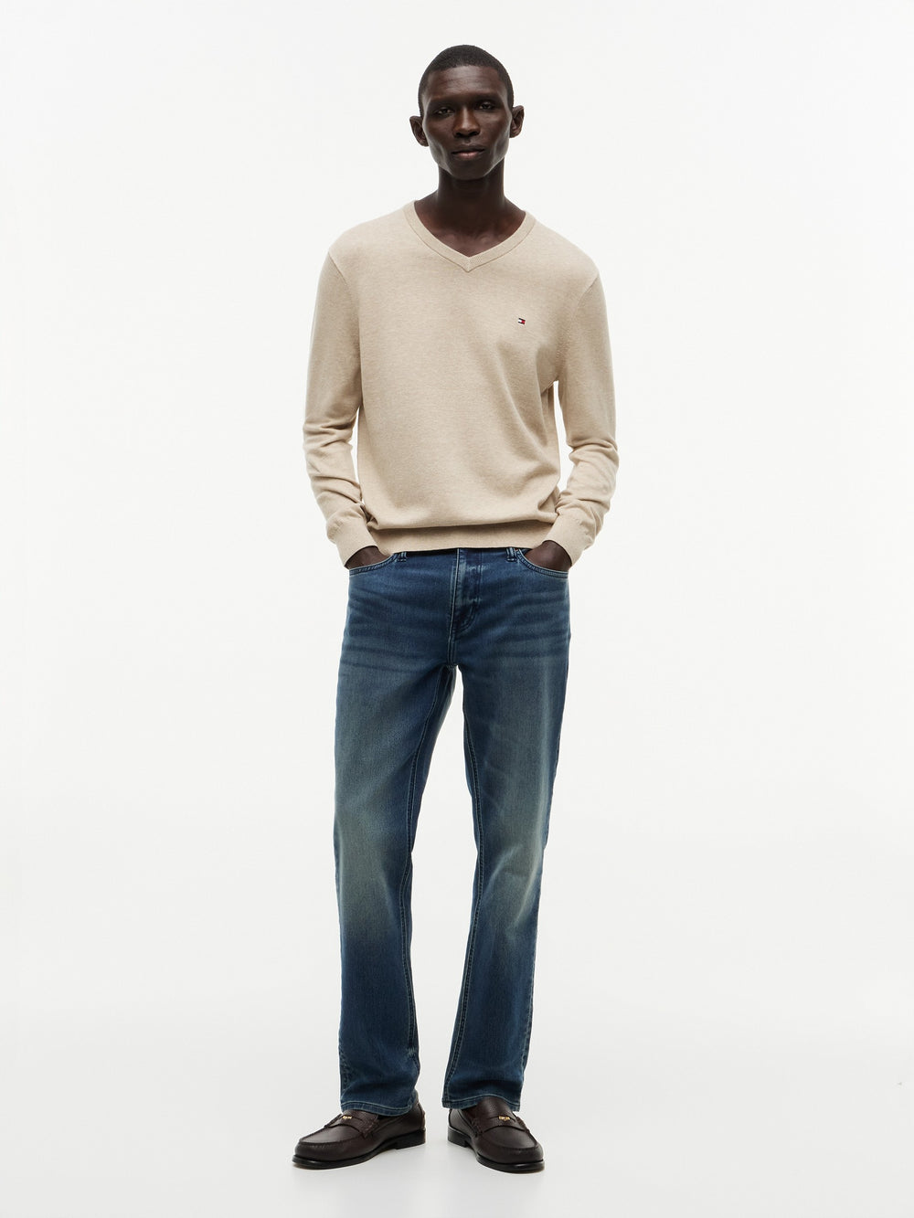 V Neck Solid Sweater