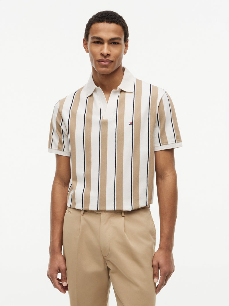 Johnny Collar Crepe Polo