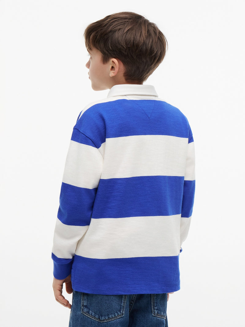 Kids Long-Sleeve Stripe Polo