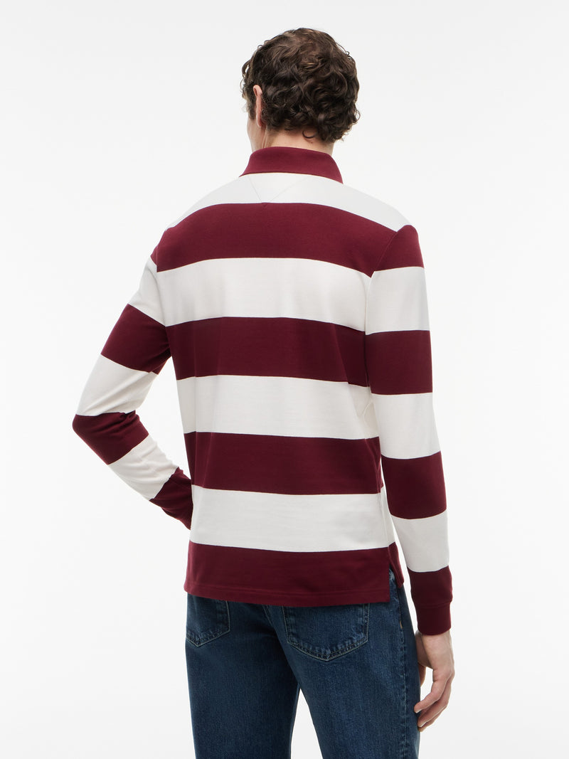 Regular Fit Striped Pique Polo