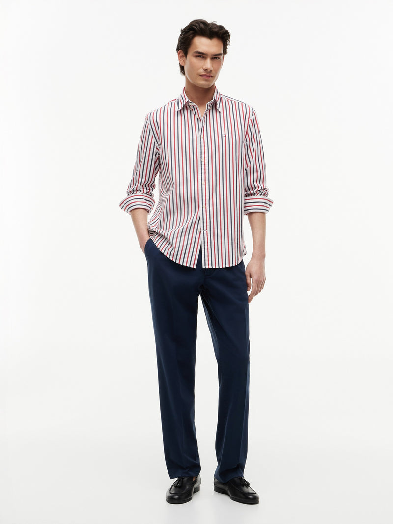 Regular Fit Stripe Poplin Shirt