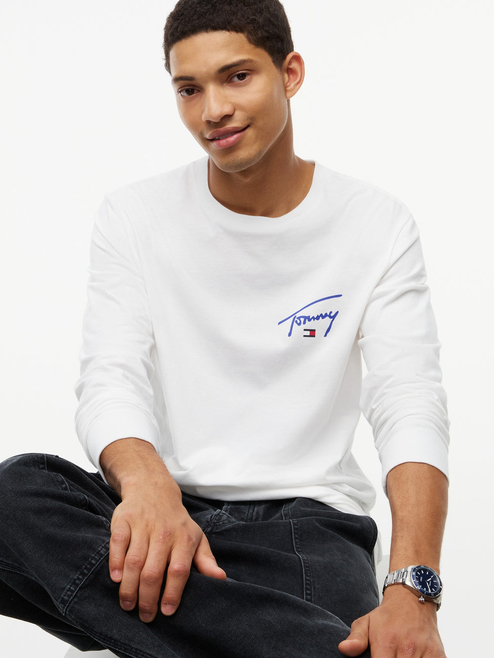 Slim Fit Signature Long Sleeve T-Shirt