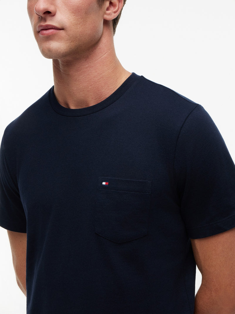 Regular Fit Solid Pocket Tshirt