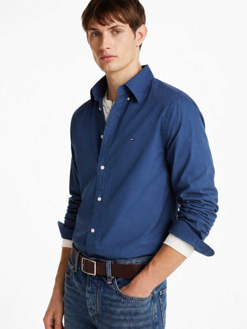 Regular Fit Solid Poplin Shirt