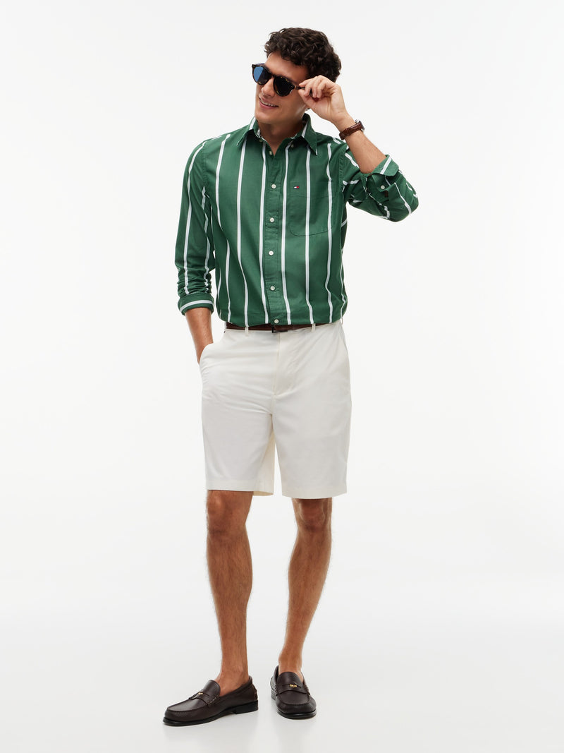 Regular Fit Stripe Poplin Shirt