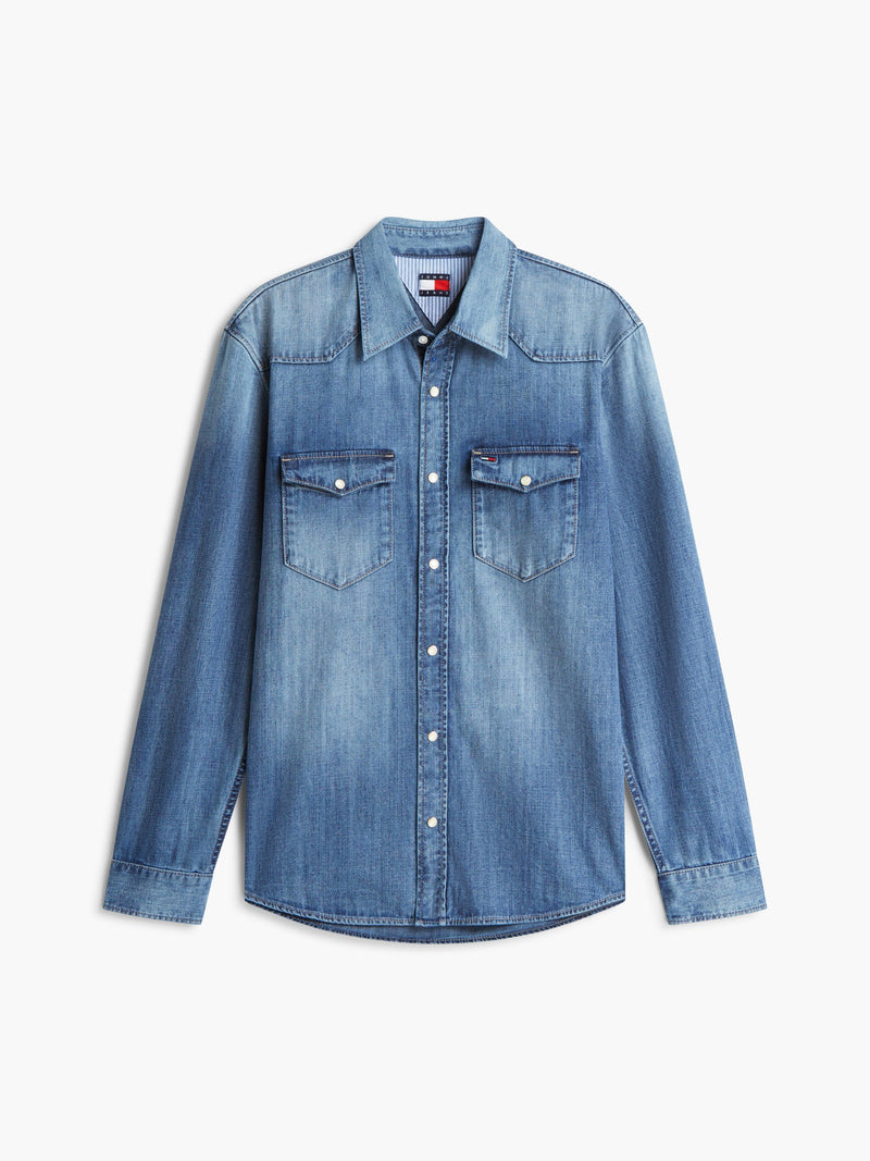 Regular Fit Washed Denim Shirt