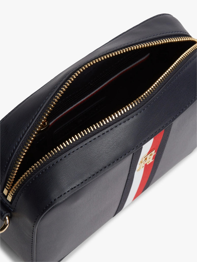 Solid Zip Closure Sling Bag