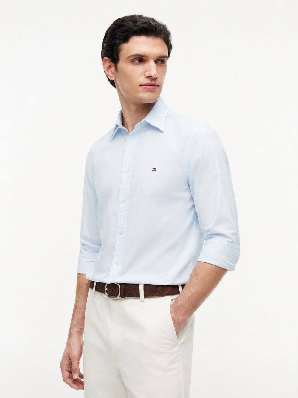 Slim Fit Print Poplin Shirt