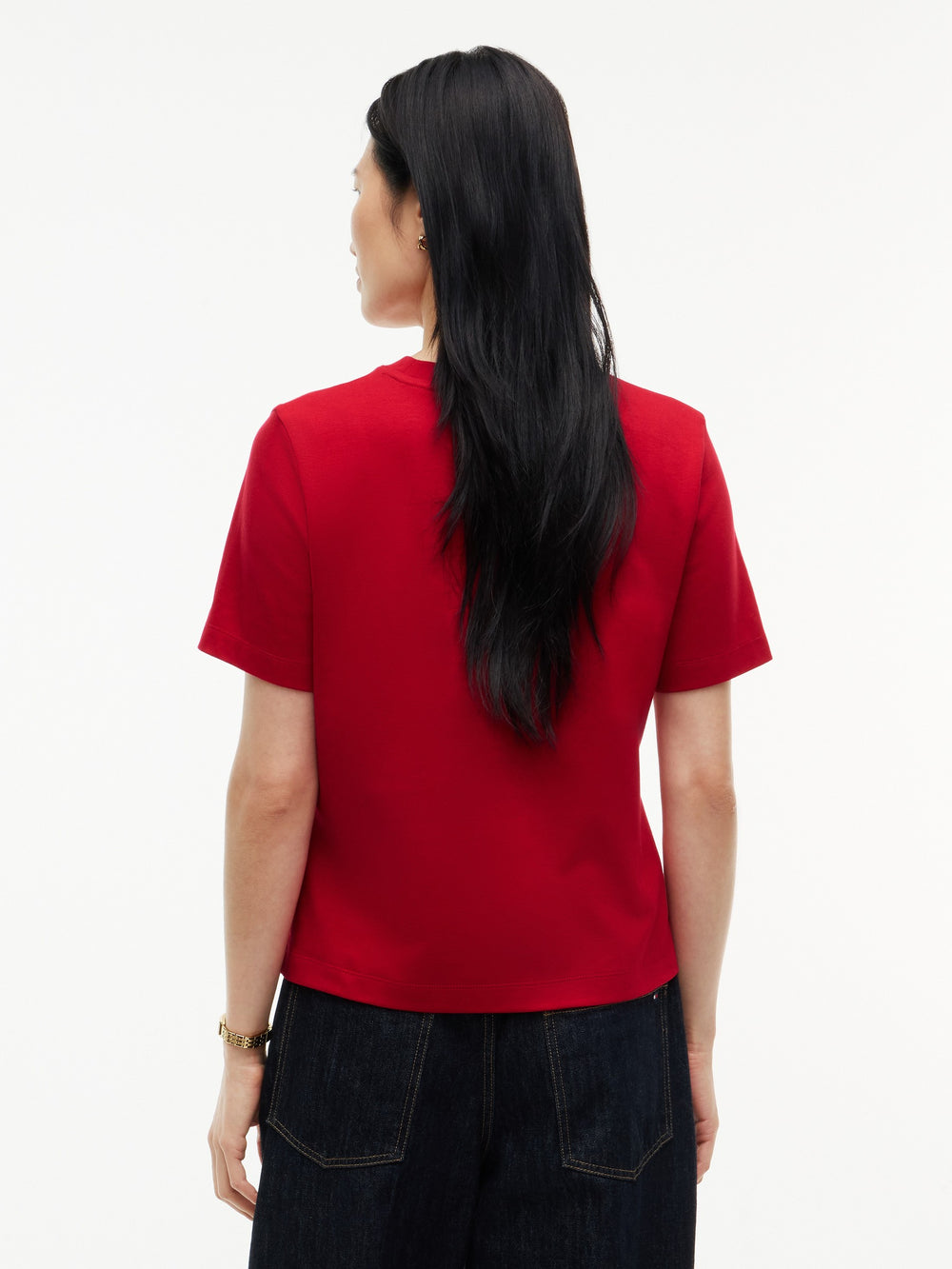 Solid Regular Fit Half Sleeve Interlock T-Shirt
