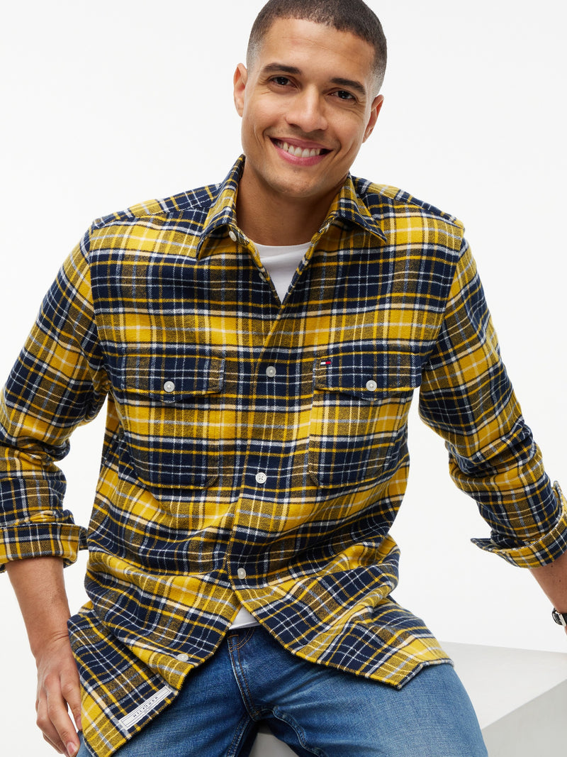 Relaxed Fit Shacket Flannel Shirt