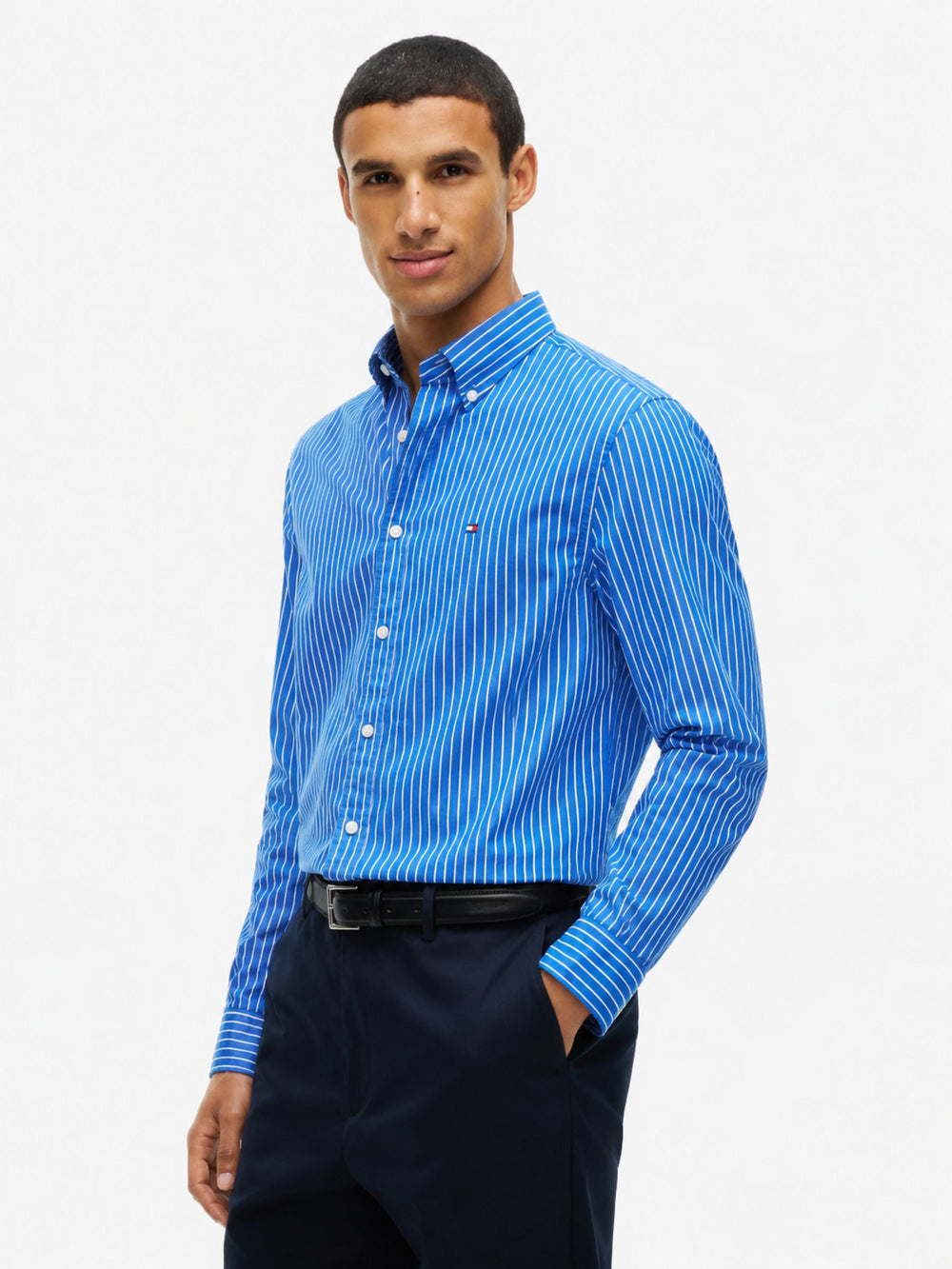 Regular Fit Stripe Poplin Shirt
