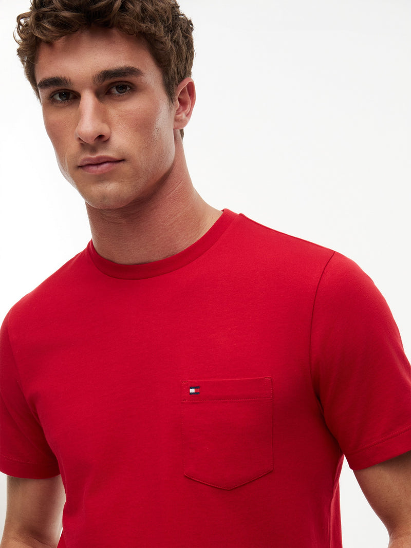 Regular Fit Solid Pocket Tshirt