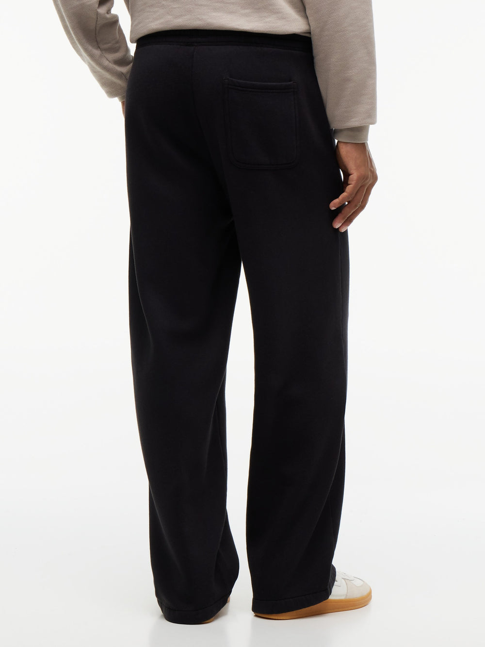 Men Regular Fleece Black Track Pant