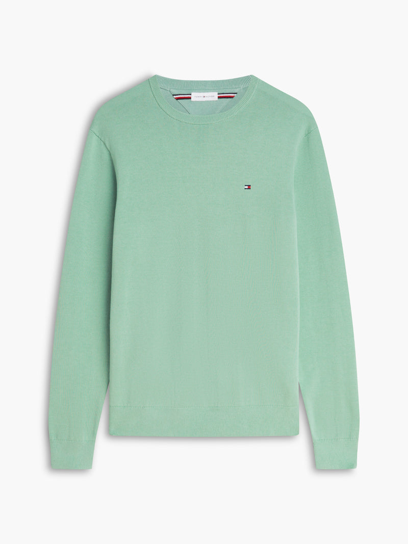 Crew Neck Solid Pullover