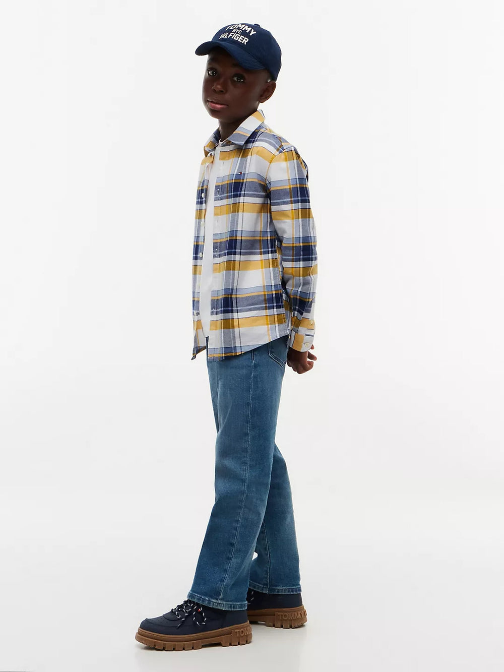 Kids Stretch Check Shirt