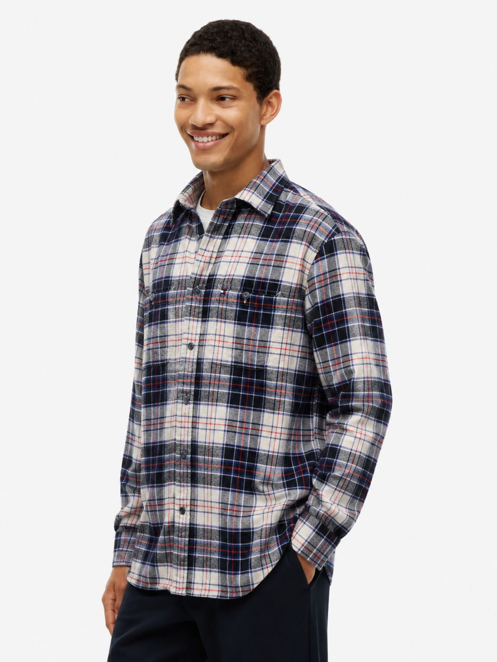 Oversized Fit Check Flannel Shirt