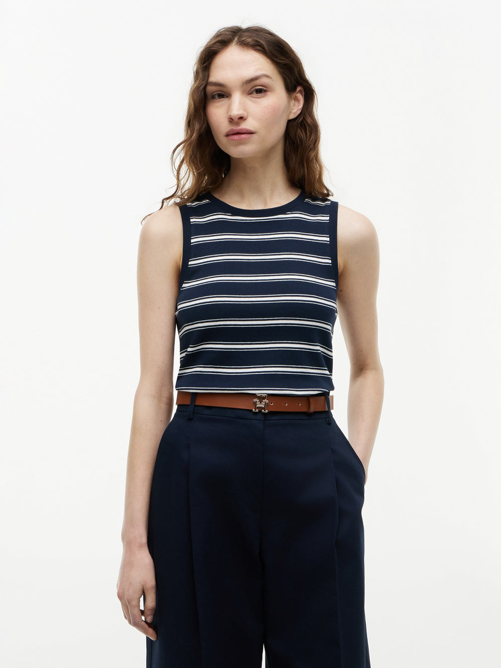 Stripe Slim Fit Full Sleeve Cotton Jersey T-Shirt