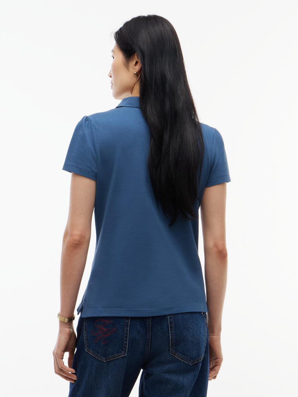 Solid Slim Fit Half Sleeve Pique Polo