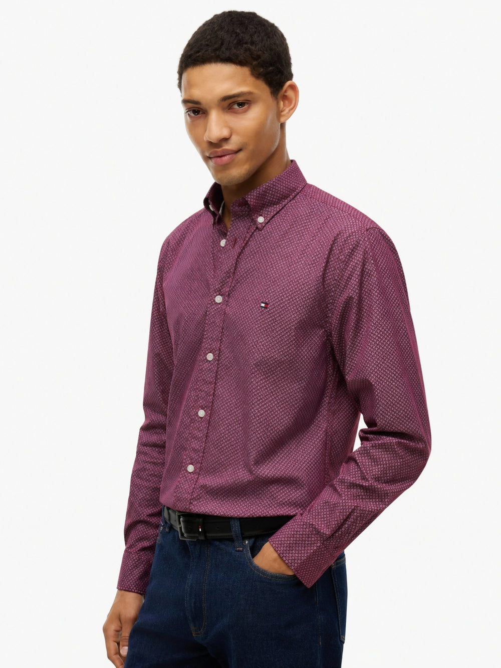 Regular Fit Print Poplin Shirt