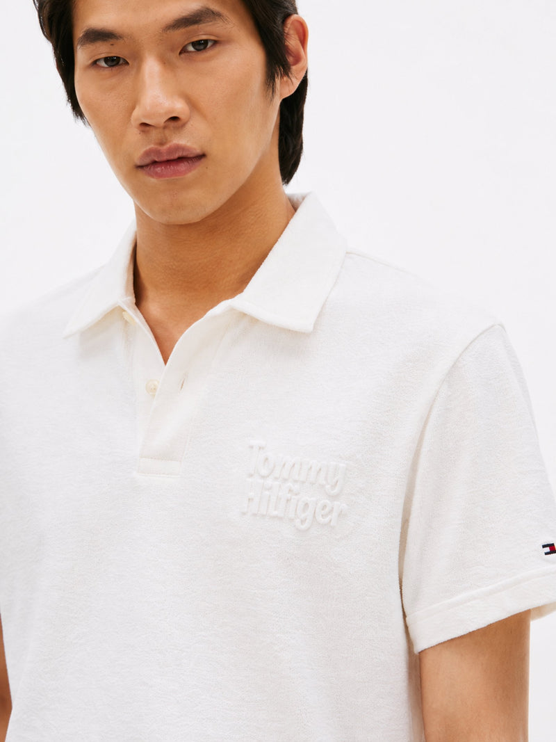 Regular Fit Embossed Terry Polo
