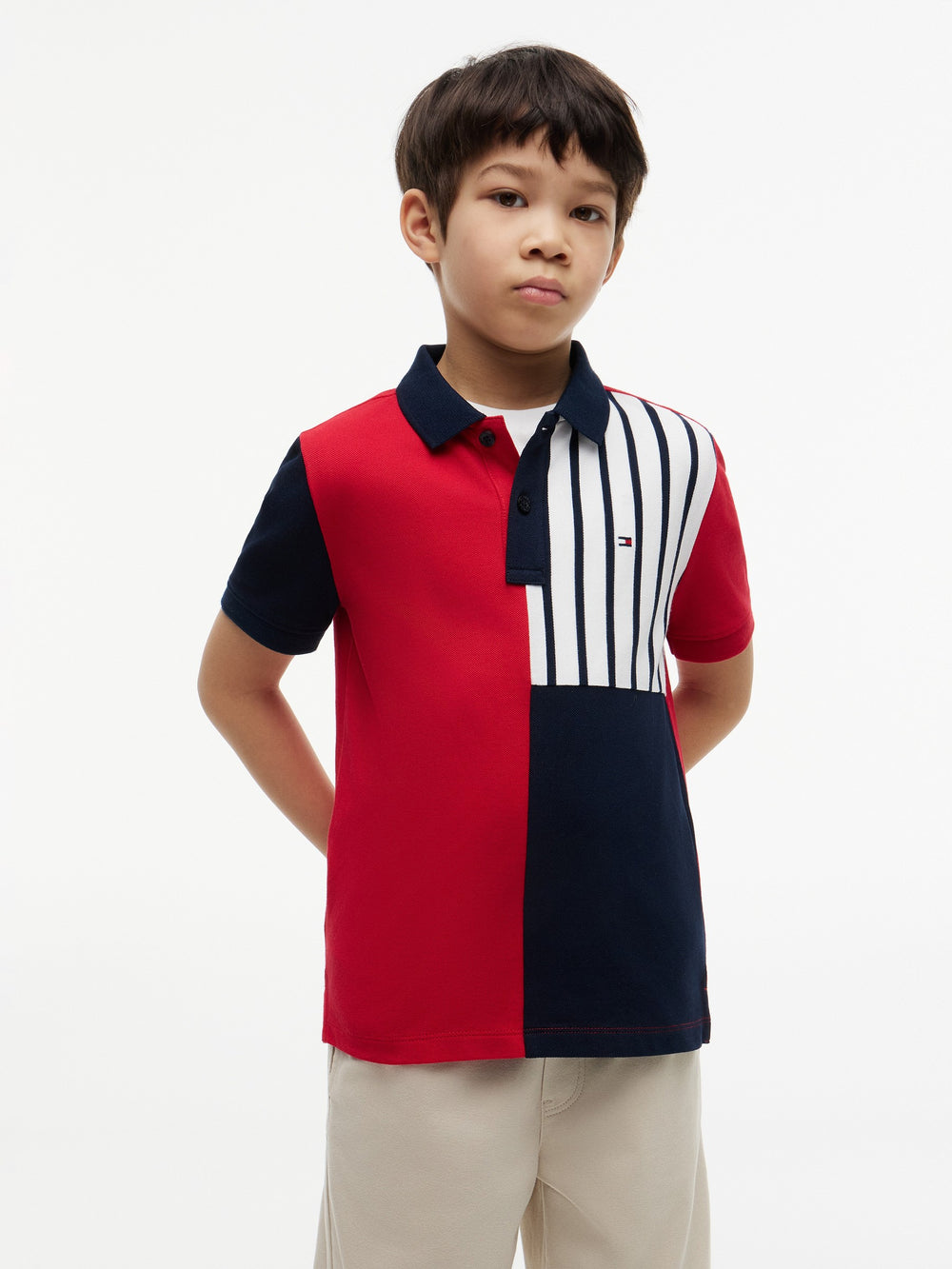 Kids Color Block Polo