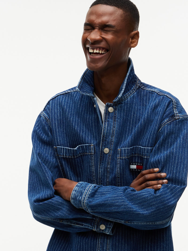 Relaxed Fit Washed Denim Shirt