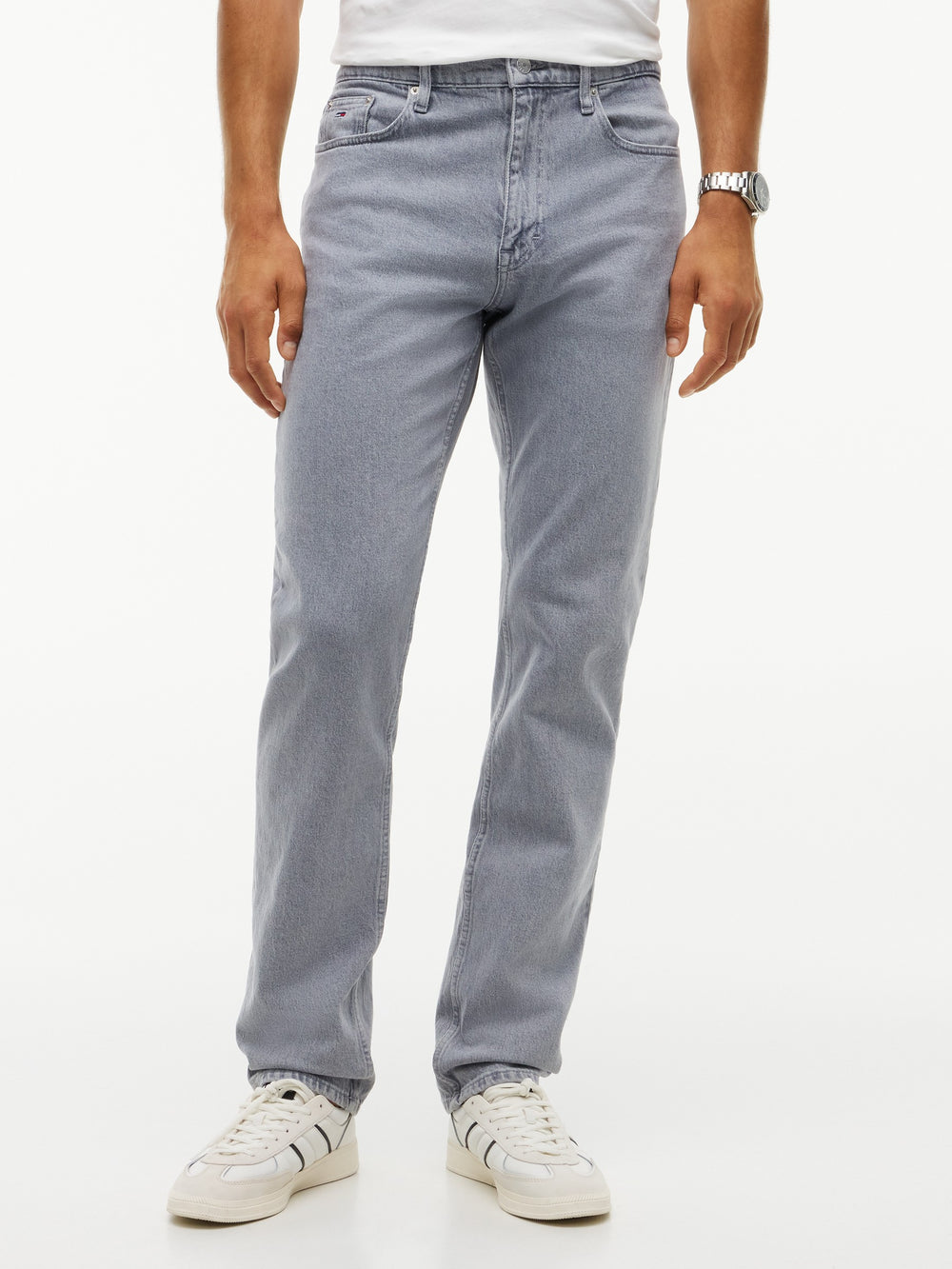 Men Ryan Slim Straight Light Grey Jeans