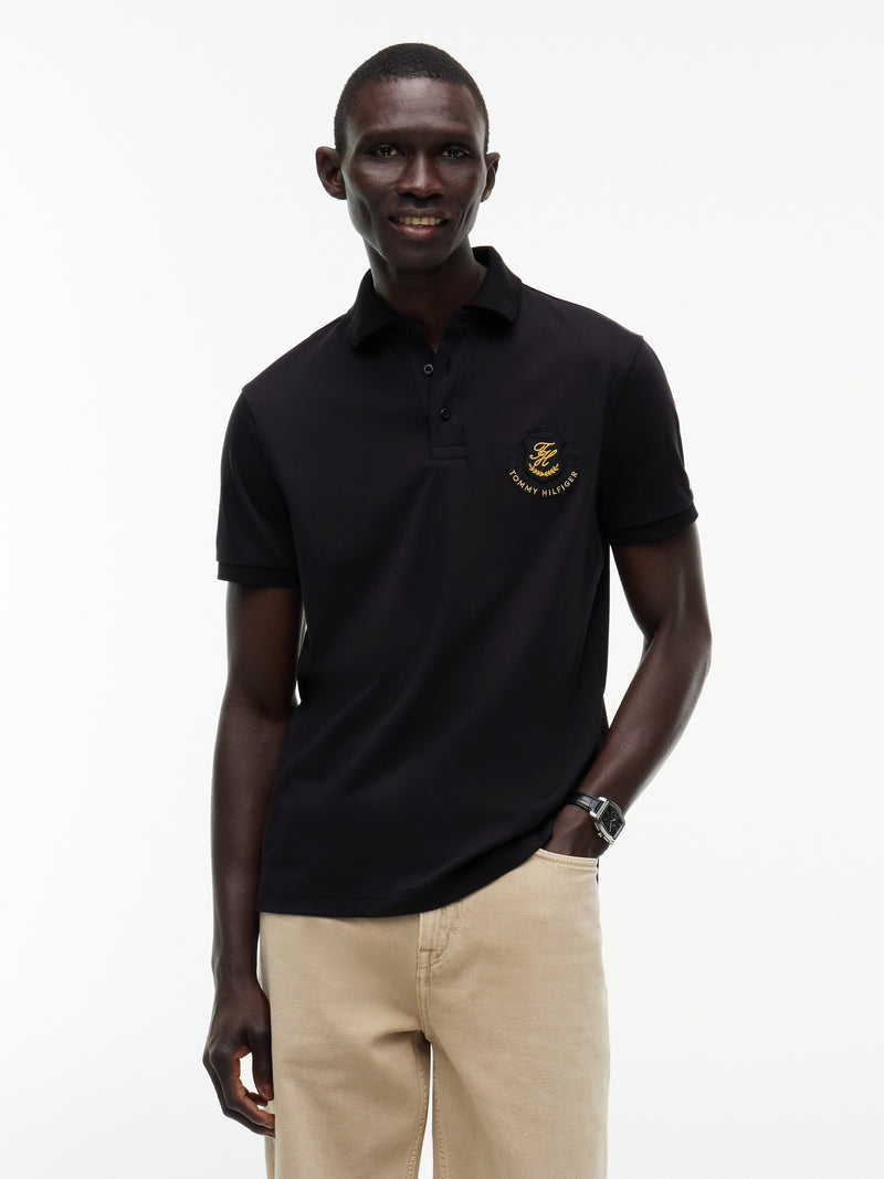 Regular Fit Interlock Badge Polo