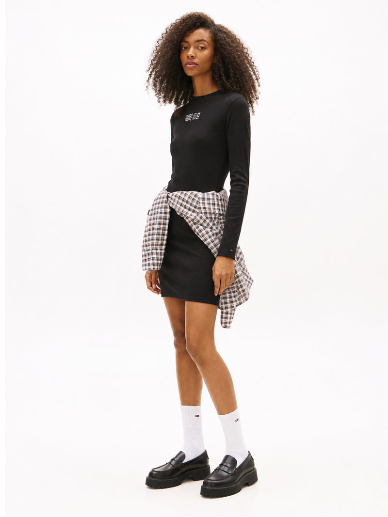 Full Sleeve Solid Bodycon Sweater Dress
