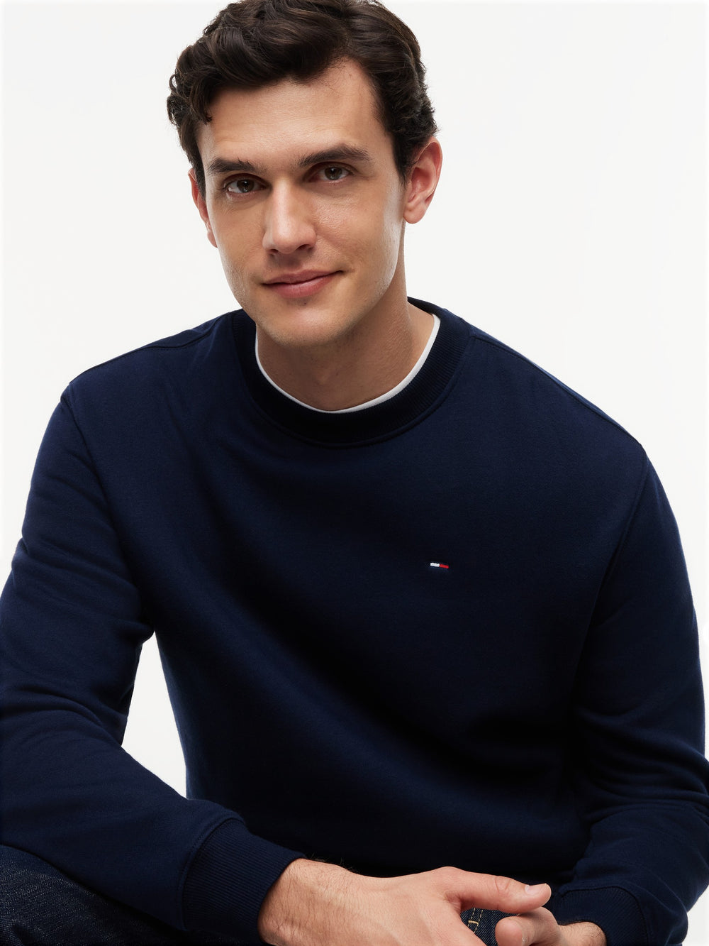 Regular Fit Brushed Fleece Crew Neck Sweatshirt