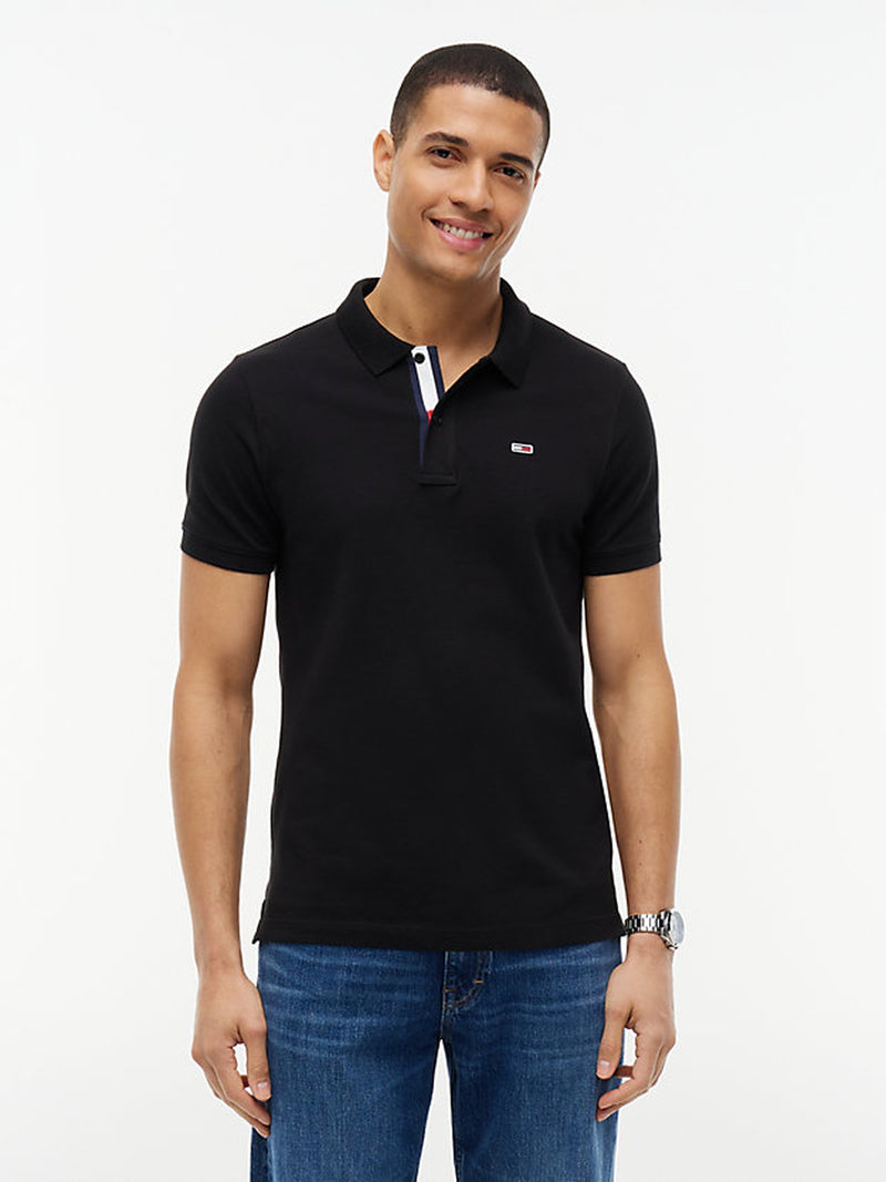 Slim Fit Contrast Placket Polo